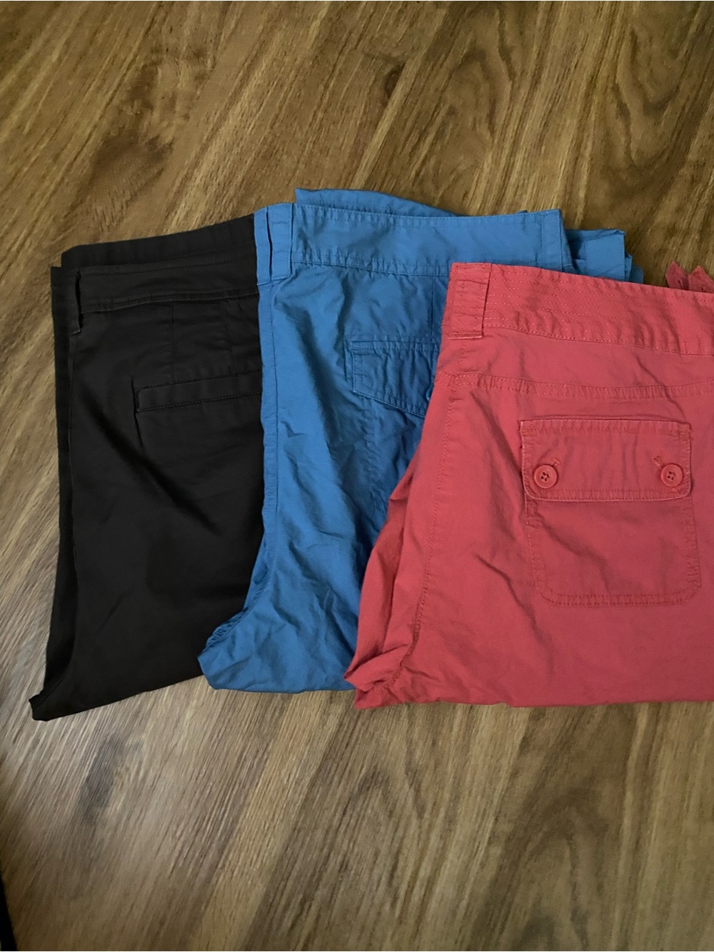 Women’s capris -lot of 3 — Brown, Blue, Coral